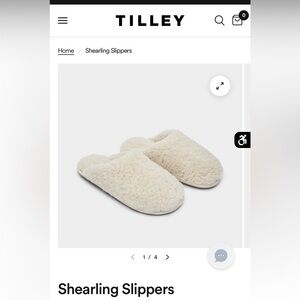 Cozy Tilley Cream Shearling Slippers - NWT size 6/7 🤷🏼‍♀️